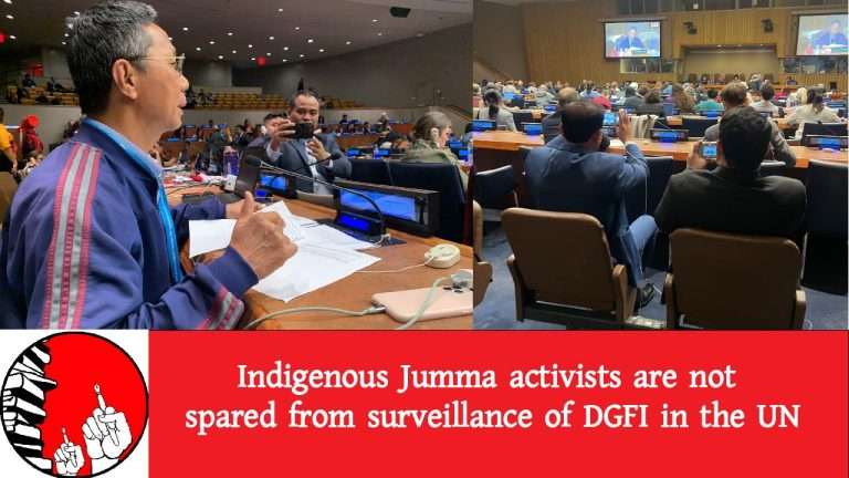 Indigenous Jumma activists are not spared from surveillance of DGFI in the UN