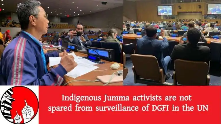 Indigenous Jumma activists are not spared from surveillance of DGFI in the UN
