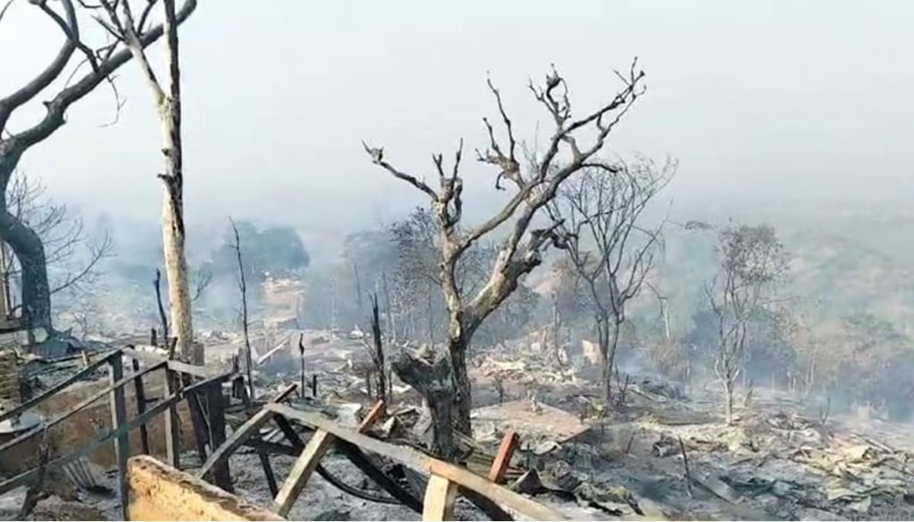 Sajek Tourism Fire burns down 35 houses of Lusai and Tripura families