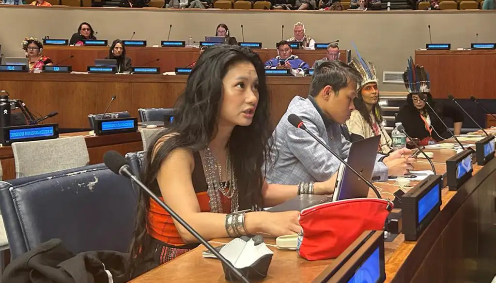 Augustina delivers speech on the rights of Indigenous women at 24th session of UNPFII