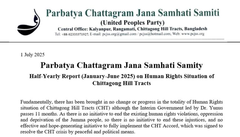 315 Jummas subjected to human rights violations: PCJSS’s half-yearly report