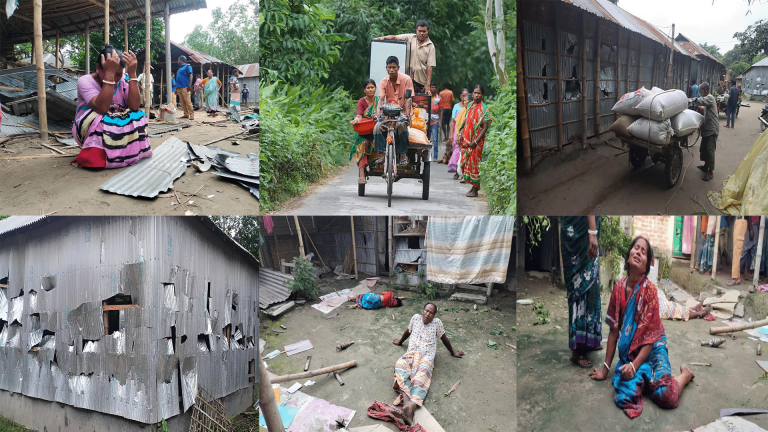 রংপুরে ধর্ম অবমাননার অভিযোগে হিন্দুদের বাড়িতে হামলা ও লুটপাট