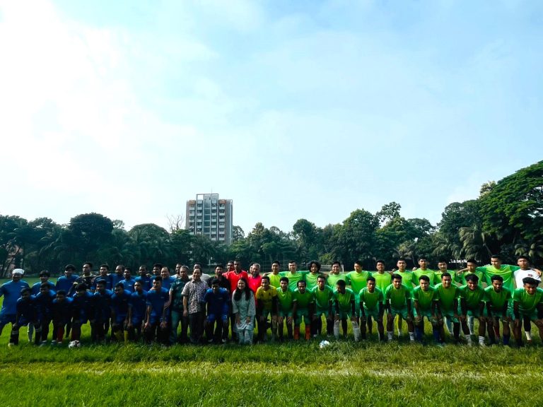 ঢাকায় পাহাড় বনাম সমতলের আদিবাসীদের মধ্যকার প্রীতি ফুটবল ম্যাচ অনুষ্ঠিত