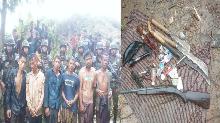 চন্দনাইশে সেনাবাহিনী কর্তৃক ‘সন্ত্রাসী আখ্যা’ দিয়ে ৬ মারমা বন্য শুকর শিকারীকে আটক