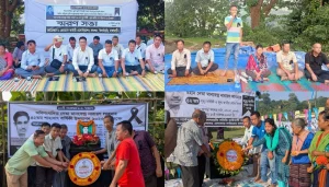রাঙ্গামাটির বিভিন্ন জায়গায় এম এন লারমার ৪২তম মৃত্যুবার্ষিকী ও স্মরণ সভা পালিত