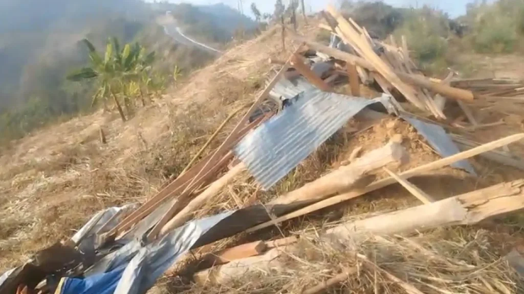 Allegations of army demolishing under-construction houses of two Jummas in Bilaichari